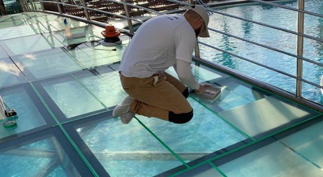 Slip-Resistant Glass Panels